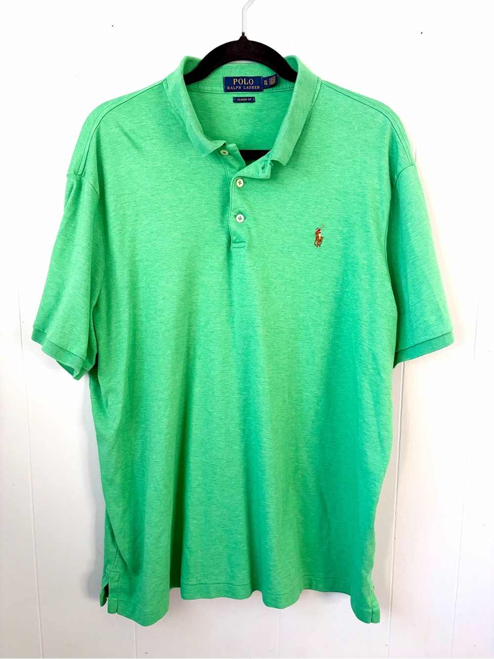 Polo by Ralph Lauren Men’s Bright Green Short-Sleeve Polo XL TG